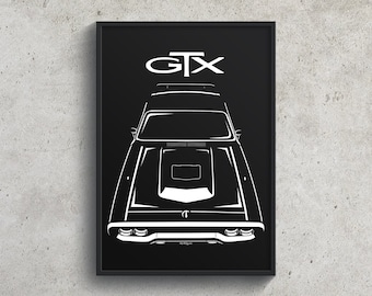 Plymouth Road Runner GTX Poster, Plymouth Wall Art Gifts, American Muscle Prints - Car Guy Gift - Gifts for Him - Man Cave Decor - Auto Art