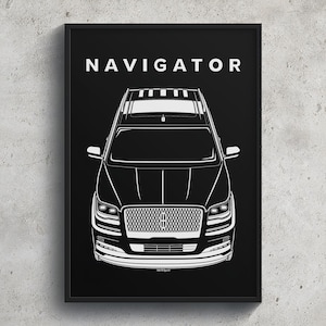 Lincoln Navigator 2022 2024 Poster Art Print Garage Wall Decor Car Gifts Wall Art Poster Car Enthusiasts Gift