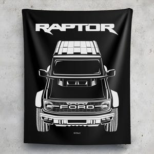 Ford Bronco Raptor Tapestry Cars Art Print Garage Decor Car Enthusiasts Gift Wall Hangings Man Cave Art