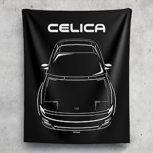 Toyota Celica GT 5th gen T180 1990 1993 Tapestry Wall Art JDM Decor Garage Wall Hangings Car Gifts Cars Art