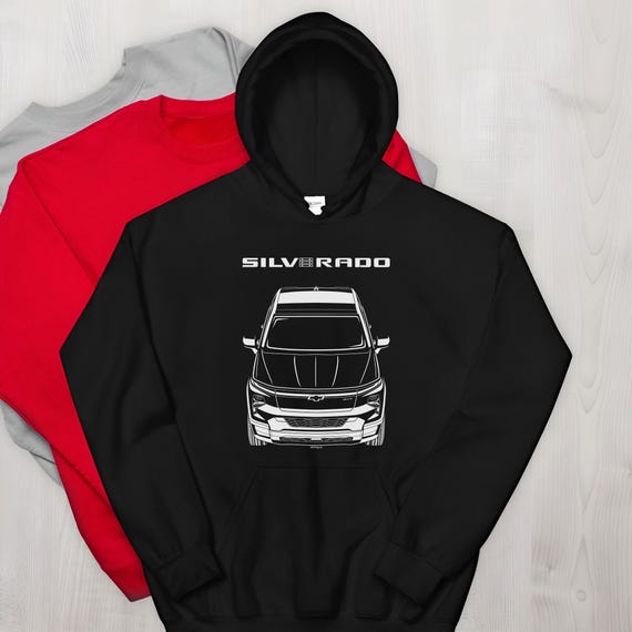 Chevrolet Silverado EV RST 2024 Hoodie Car Guy Gift Minimal Emblem