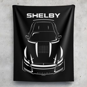Ford Mustang Shelby GT500 2020 Wall Tapestry New Shebly Gifts Man Cave Wall Art Garage Tapestries Gifts for Car Lovers