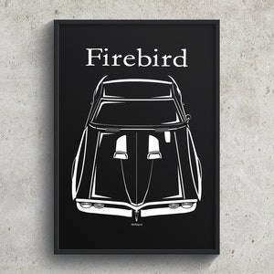 Pontiac Firebird Ram Air 1968 Poster Firebird Ram Air Wall Art Gifts Car Guy Gift Gifts for Him Man Cave Decor Cars Art