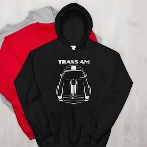Pontiac Firebird Trans Am 1972 Multi color Hoodie 455 TA Hooded Sweatshirt Car Hoodies Gifts for Car Enthusiasts Cars Gift