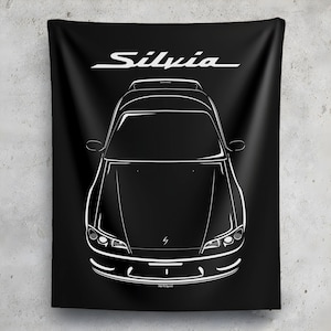 Nissan Silvia S15 1999 2002 Tapestry Wall Art JDM Decor Garage Wall Hangings Car Gifts Cars Art