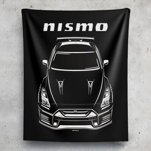 Nissan GTR Nismo R35 2020 2022 Tapestry Wall Art JDM Decor Garage Wall Hangings Car Gifts Cars Art gt r gift