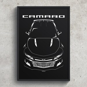Chevrolet Camaro ZL1 6th Poster Camaro Wall Art Gifts American Muscles Print Man Cave Decor Gift For Him Print Posters Arts