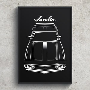 AMC Javelin AMX Poster Javelin AMX Print Garage Decor Wall Art Gifts Man Cave Decor Gift For Him Print Posters Arts