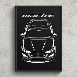 Ford Mustang Mach E SUV 2021 Poster New Mustang Print Garage Decor Wall Art Car Guy Gift Gifts for Him Man Cave Decor Cars Art