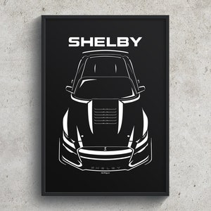 Ford Mustang Shelby GT500 2020 Poster New Shelby GT500 Wall Art Gifts Car Guy Gift Gifts for Him Man Cave Decor Cars Art
