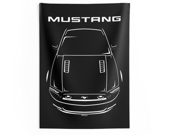 Ford Mustang S197 2013-2014 - Wall Tapestry - Ford Mustang Wall Art - Man Cave Wall Art Garage Tapestries Gifts for Car Lovers