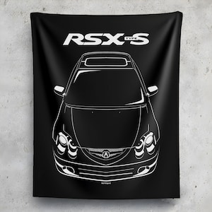 Acura RSX Type S 2002 2006 Tapestry Wall Art JDM Decor Garage Wall Hangings Car Gifts Cars Art