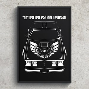 Pontiac Firebird Trans Am 1979 1981 T top Poster Firebird Wall Art Gifts Car Guy Gift Gifts for Him Man Cave Decor Cars Art