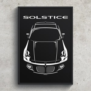 Pontiac Solstice GXP Coupe Poster Pontiac Wall Art Gifts Solstice GXP Print Man Cave Decor Gift For Him Print Posters Arts
