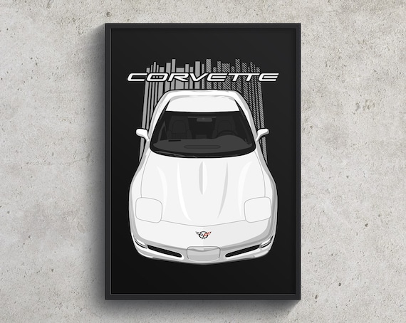 Car Print Cars Corvette Gifts Chevrolet Corvette C6 Z06 Poster Yellow Corvette Poster Wall Decor