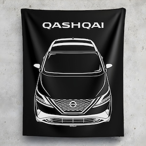 Nissan Qashqai 2022 2024 Tapestry Wall Art JDM Decor Garage Wall Hangings Car Gifts Cars Art
