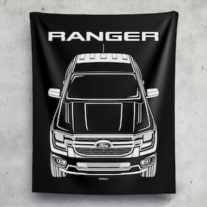 Ford Ranger 2023 2024 Tapestry Cars Art Print Garage Decor Car Enthusiasts Gift Wall Hangings Man Cave Art