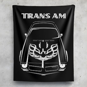 Pontiac Firebird Trans Am 2nd gen 1973 Pheonix Wall Tapestry Garage Decor Man Cave Wall Art Garage Tapestries Gifts for Car Lovers