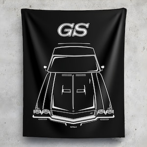 Buick Skylark GS 2nd gen Wall Tapestry Muscle Cars Wall Decor Man Cave Wall Art Garage Tapestries Gifts for Car Lovers