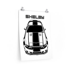 Ford Mustang Shelby GT500 Super Snake 2013-2014 Black Stripe Poster Print Car Guy Gift Gifts for Him Man Cave Decor Auto Art image 7