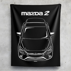 Mazda Mazda2 2014 2020 Tapestry Wall Art JDM Decor Garage Wall Hangings Car Gifts Cars Art