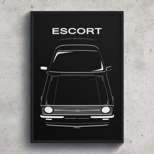 Ford Escort RS1800 1975 1980 Poster Art Print Garage Wall Decor Car Gifts Wall Art Poster Car Enthusiasts Gift