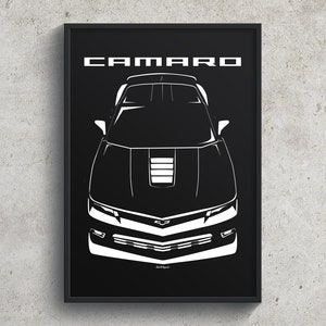 Chevrolet Camaro Z28 5th gen 2014 2015 Z28 Print Garage Decor Wall Art Gifts