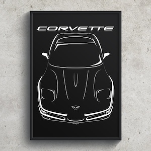 Chevrolet Corvette C5 Poster Corvette Wall Art Corvette Gifts LS1 LSX Print Man Cave Decor Gift For Him Print Posters Arts