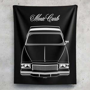 シボレー モンテカルロ 1978 1980 タペストリー カー アートプリント ガレージ装飾 車愛好家へのギフト 壁掛け 男の隠れ家アート