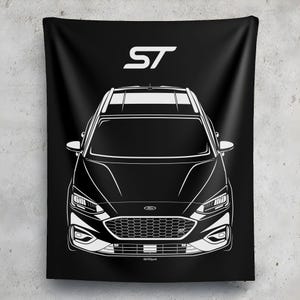 Ford Focus ST Wagon 2019 2021 Tapestry Cars Art Print Garage Decor Car Enthusiasts Gift Wall Hangings Man Cave Art