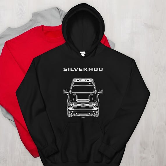 Chevrolet Silverado 2500 HD 2024 Hoodie Car Guy Gift Minimal