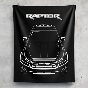 Ford Ranger Raptor 2019 2020 Wall Tapestry Ford Ranger Garage Decor Man Cave Wall Art Garage Tapestries Gifts for Car Lovers