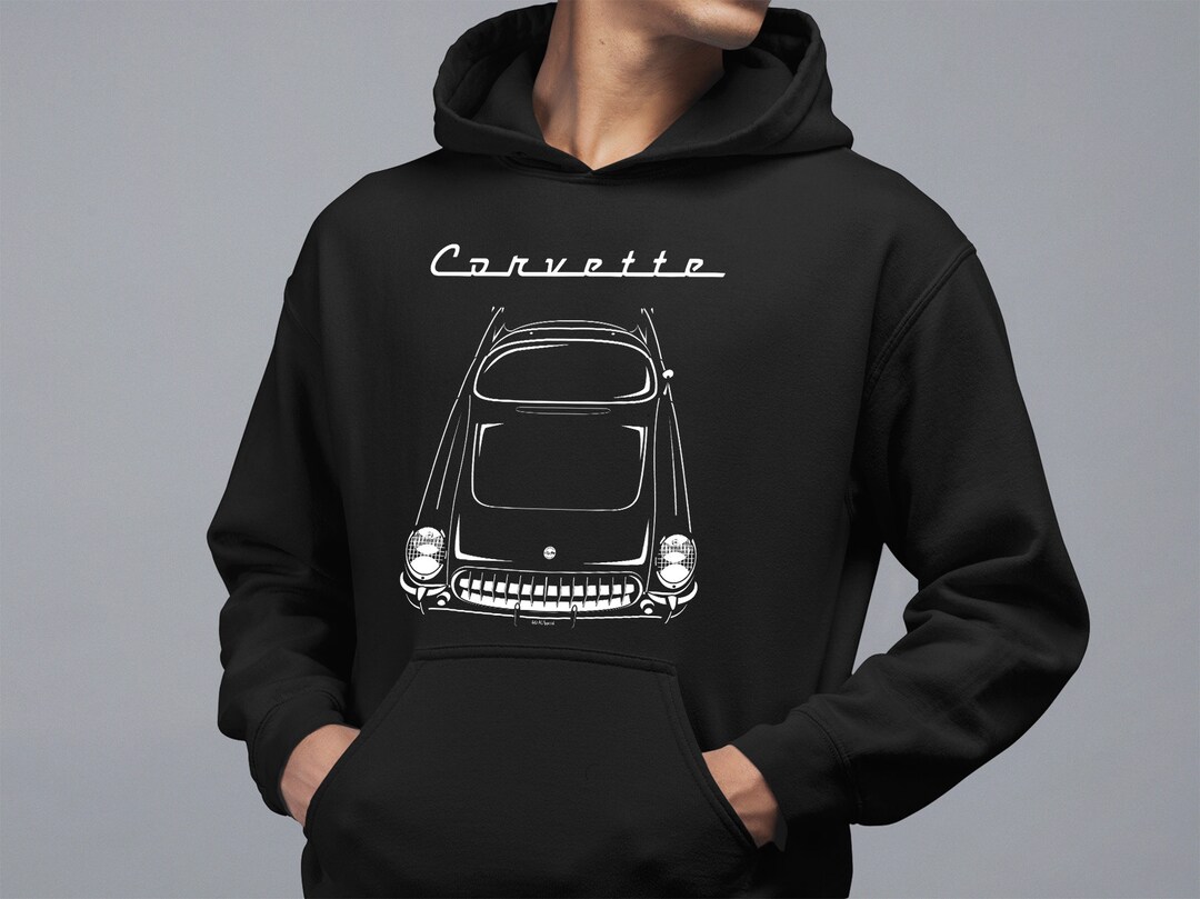 Chevy C1 Corvette Hoodie - Unisex Pullover Sweatshirt For Classic Car Lovers