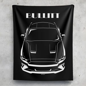 Ford Mustang 2018 2020 Wall Tapestry New Mustang Wall Art Modern Muscle Man Cave Wall Art Garage Tapestries Gifts for Car Lovers