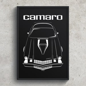 Chevrolet Camaro Z28 2nd gen Poster Camaro Print Garage Decor Wall Art Gifts Car Guy Gift Gifts for Him Man Cave Decor Cars Art