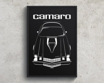 Chevrolet Camaro Z28 2nd gen Poster - Camaro Print Garage Decor Wall Art Gifts - Car Guy Gift - Gifts for Him - Man Cave Decor - Auto Art