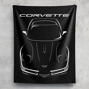 Chevrolet Corvette C5 Wall Tapestry Chevy Corvette Z06 Garage Decor Man Cave Wall Art Garage Tapestries Gifts for Car Lovers