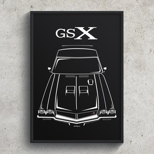 Buick Skylark GSX 2ng gen Poster Skylark GSX Print Garage Decor Wall Art Gifts Man Cave Decor Gift For Him Print Posters Arts
