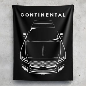 Lincoln Continental 2017 2020 Tapestry Cars Art Print Garaż Decor Car Enthusiasts Gift Wall Hangings Man Cave Art
