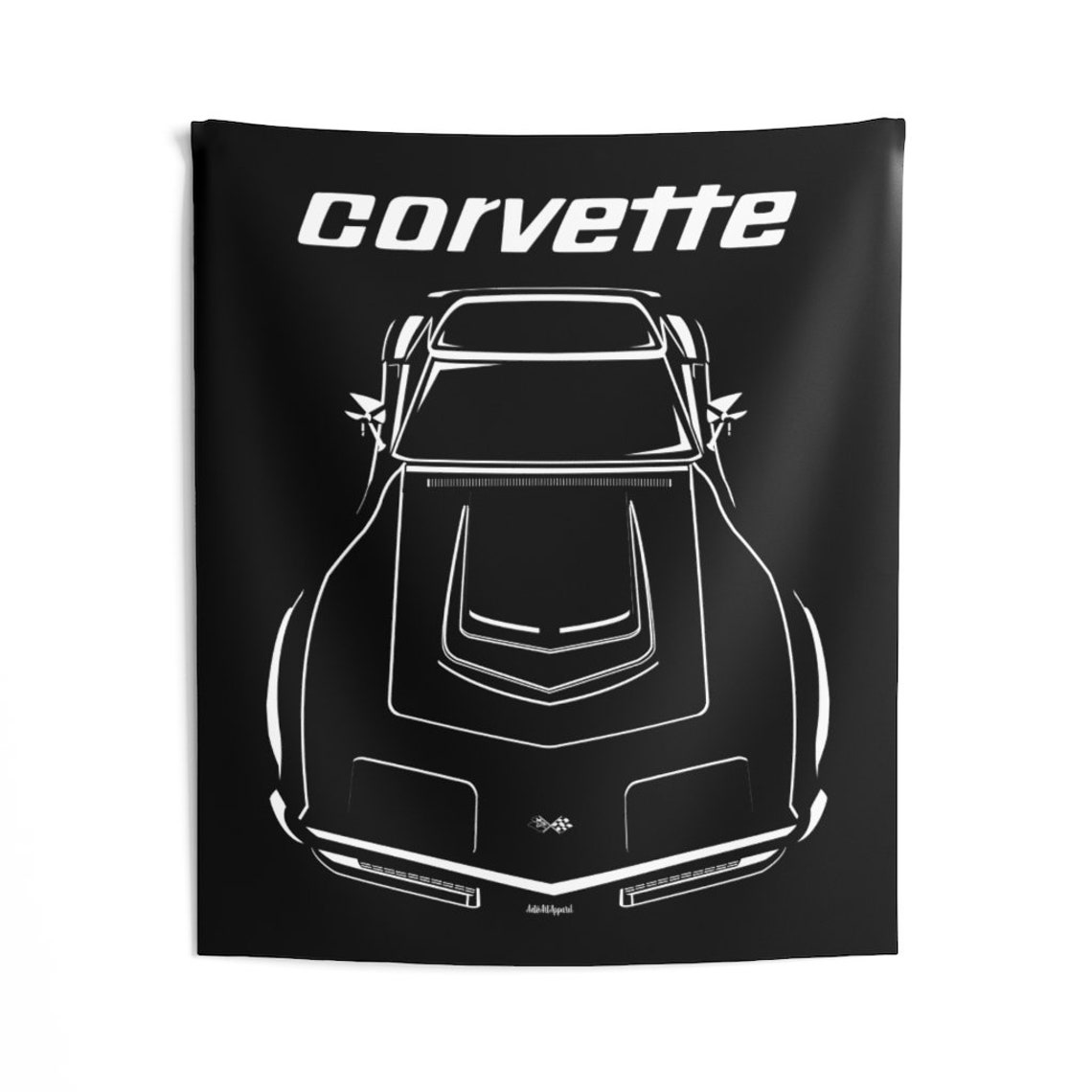 Chevrolet Corvette C3 Wall Tapestry Corvette Garage Wall Etsy