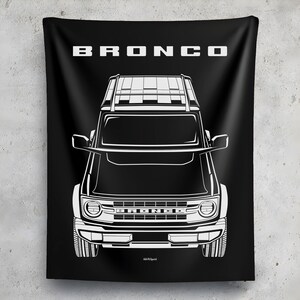 Ford Bronco Base 2021 2023 Tapestry Cars Art Print Garage Decor Car Enthusiasts Gift Wall Hangings Man Cave Art