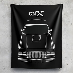 Buick Regal GNX 1987 Wall Tapestry Muscle Car Garage Tapestry Man Cave Wall Art Garage Tapestries Gifts for Car Lovers
