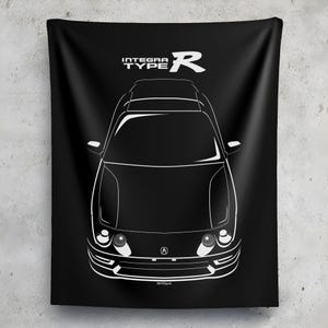 Acura Integra Type R 1997 2001 Tapestry Wall Art JDM Decor Garage Wall Hangings Car Gifts Cars Art