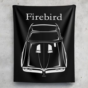 Pontiac Firebird Ram Air 1968 Wall Tapestry Firebird Garage Decor Man Cave Wall Art Garage Tapestries Gifts for Car Lovers