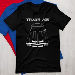 Pontiac Firebird Trans Am 1969 Multi color T shirt 69 Trans Am Shirt Car Enthusiast Gifts Cars Gift Racing Shirts Car Tees