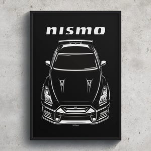 Póster de Nissan GTR Nismo R35 2020 2022, impresión JDM, decoración de cueva de hombre, arte de pared de garaje, regalos de coche para él, póster de coches, regalo gt r