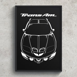 Pontiac Firebird Trans Am Poster Trans Am Wall Art Gifts Firehawk WS6 TA Print Car Guy Gift Gifts for Him Man Cave Decor Cars Art