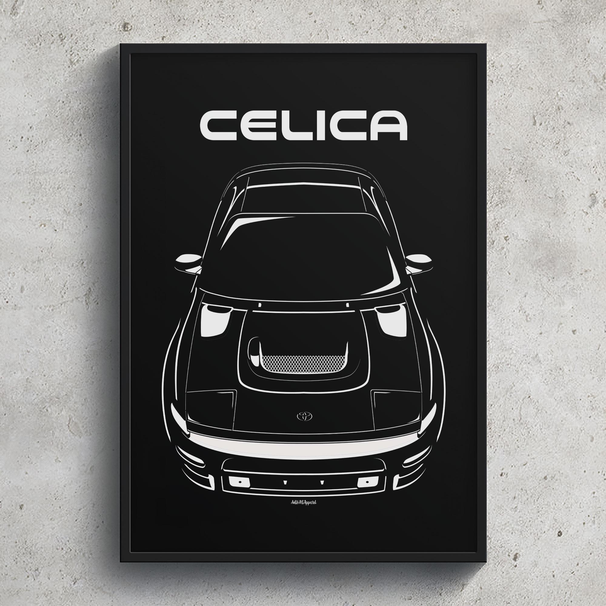 Celica GT Four RC ST185 Poster: Minimal JDM Silhouette, Retro Car