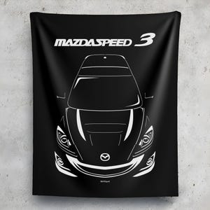 Mazda Mazdaspeed 3 2nd gen 2010 2013 Tapestry Wall Art JDM Decor Garage Wall Hangings Car Gifts Cars Art