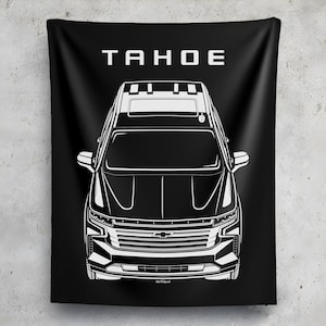 Chevrolet Tahoe 2021 2023 Tapestry Cars Art Print Garage Decor Car Enthusiasts Gift Wall Hangings Man Cave Art
